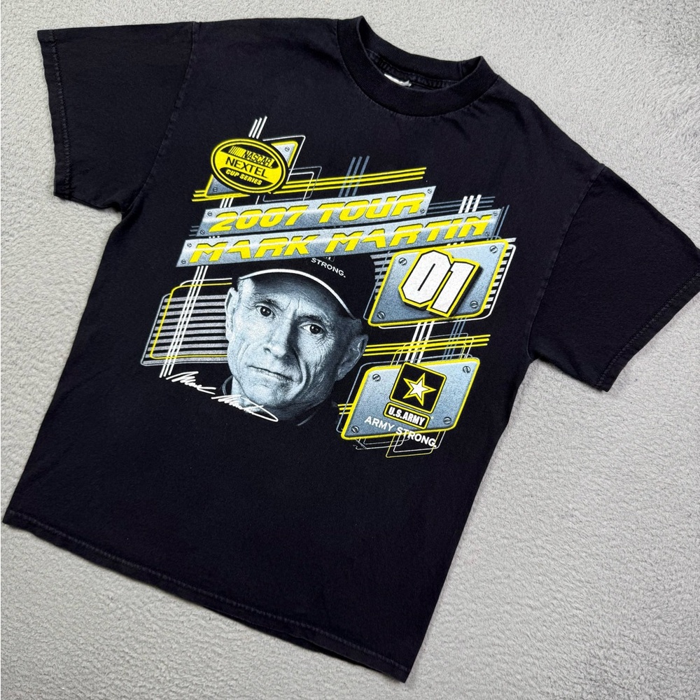 Vintage 2007 NASCAR Mark Martin Nextel Cup Series Tour T-Shirt